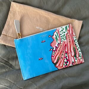 Michael Kors Blue and Multicolor Clutch